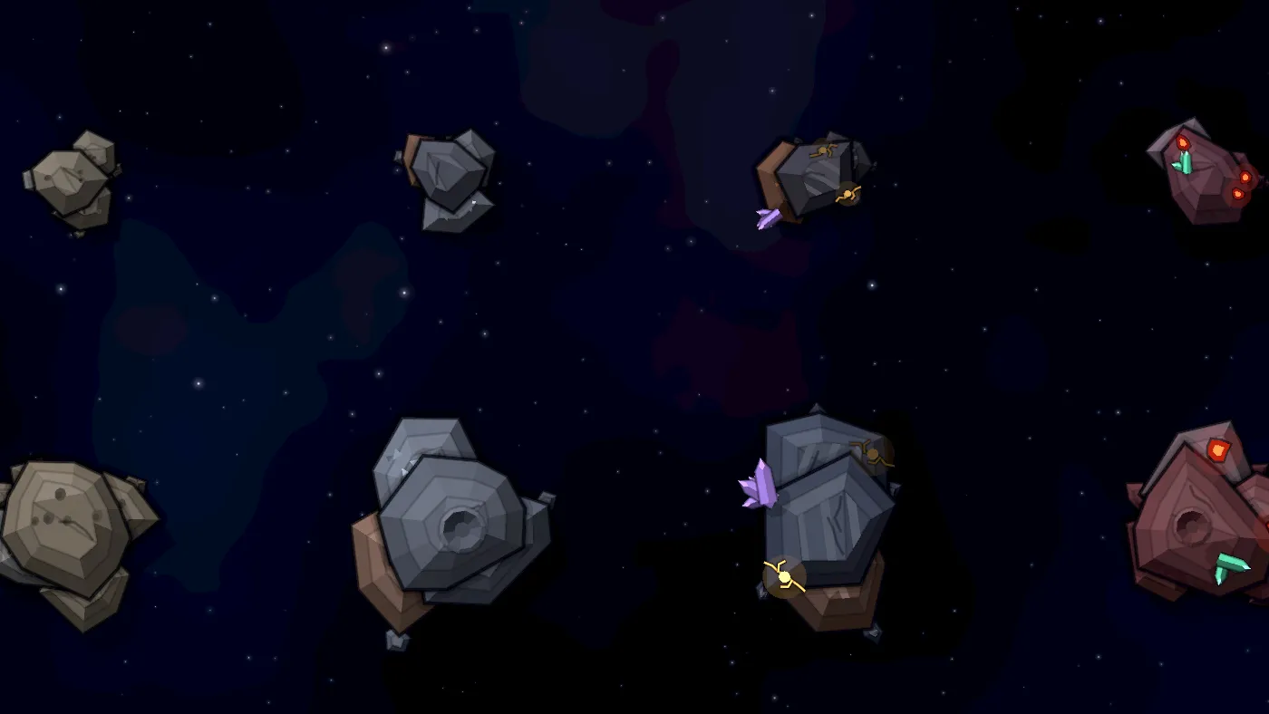 Asteroids of iron, copper, crystal and unstable rock